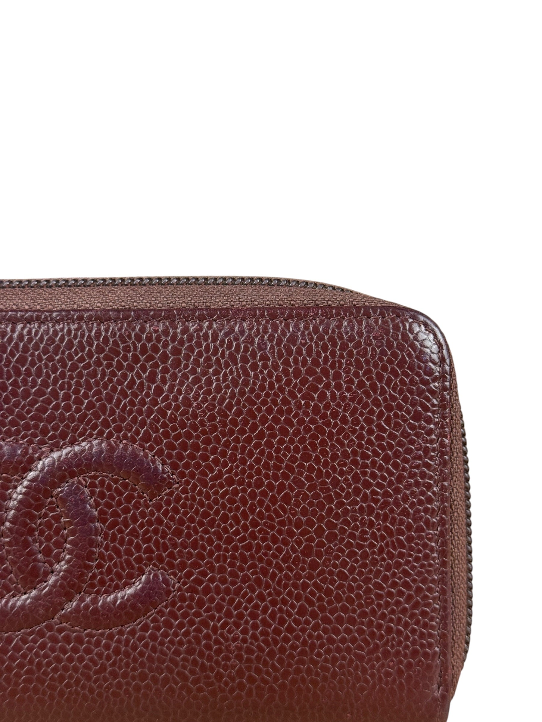 Chanel CC Caviar Leather Timeless Zip-Around Wallet-2014