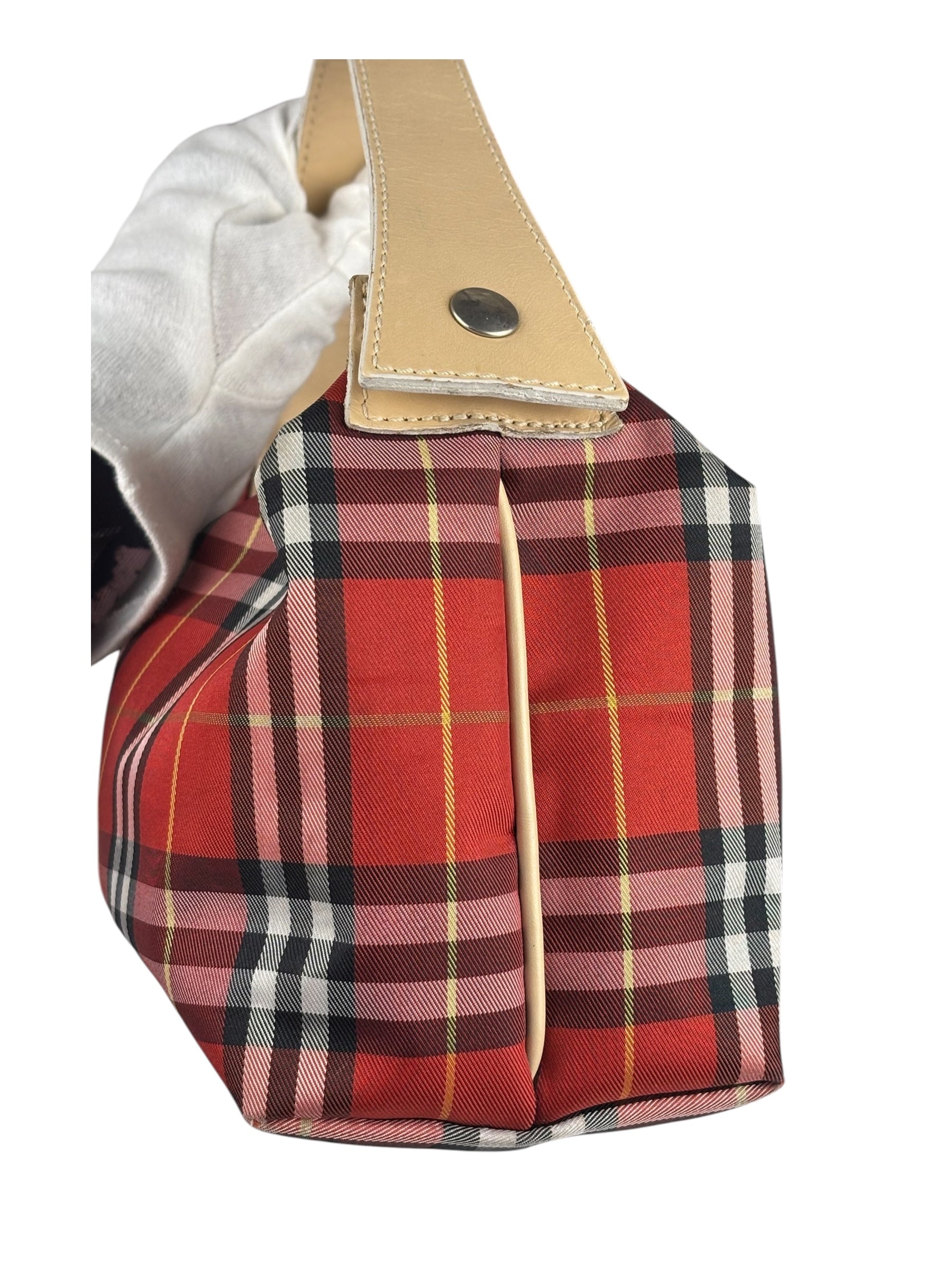 Burberry Vintage Red House Check Mini Handbag