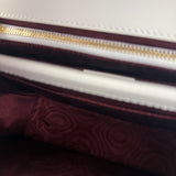 Gucci Ivory Leather Zumi Two-Tone GG Crossbody Bag
