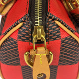 Louis Vuitton Red Pop Damier Nano Speedy Bandouliere Two-Way Bag
