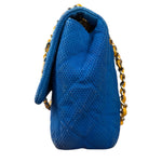 Chanel Medium Quilted Perforated Jersey Single Flap 2009