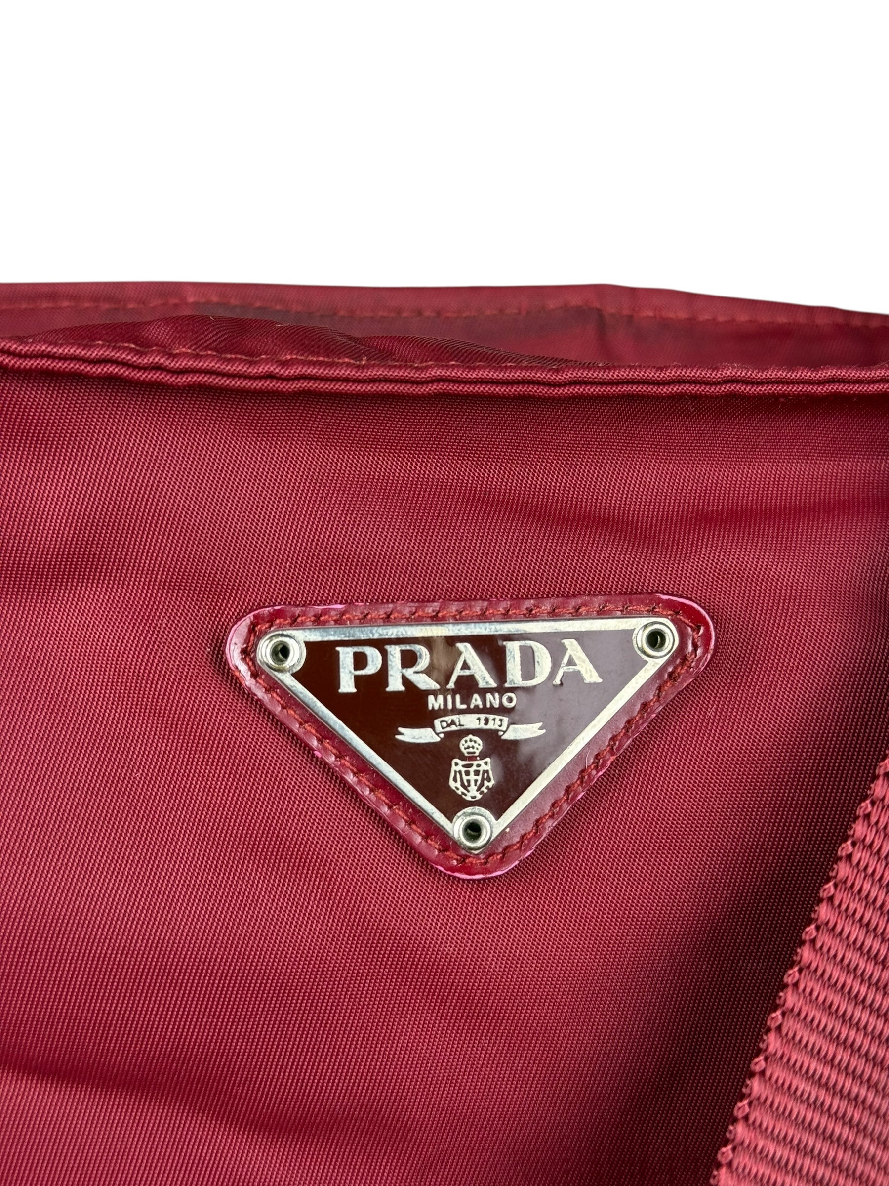 Prada Nylon Crossbody Bag Red