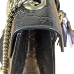 Gucci GG Purple Patent Flap Emily Chain Shoulder Bag