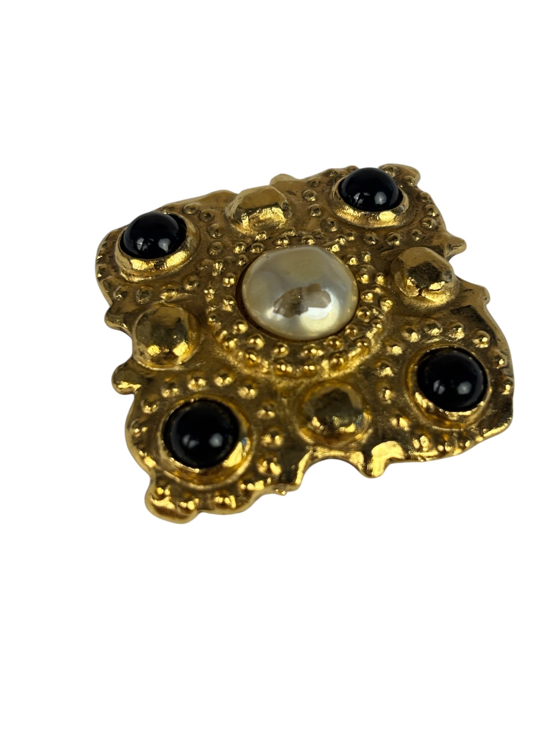 Chanel Collection 23 Baroque-Style Gold Plated Brooch