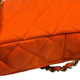 Chanel Orange Quilted Nylon Classic Jersey Camera Bag 2012