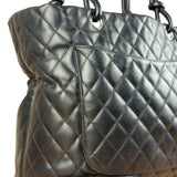 Chanel Black Leather Cambon Ligne Tote 2003