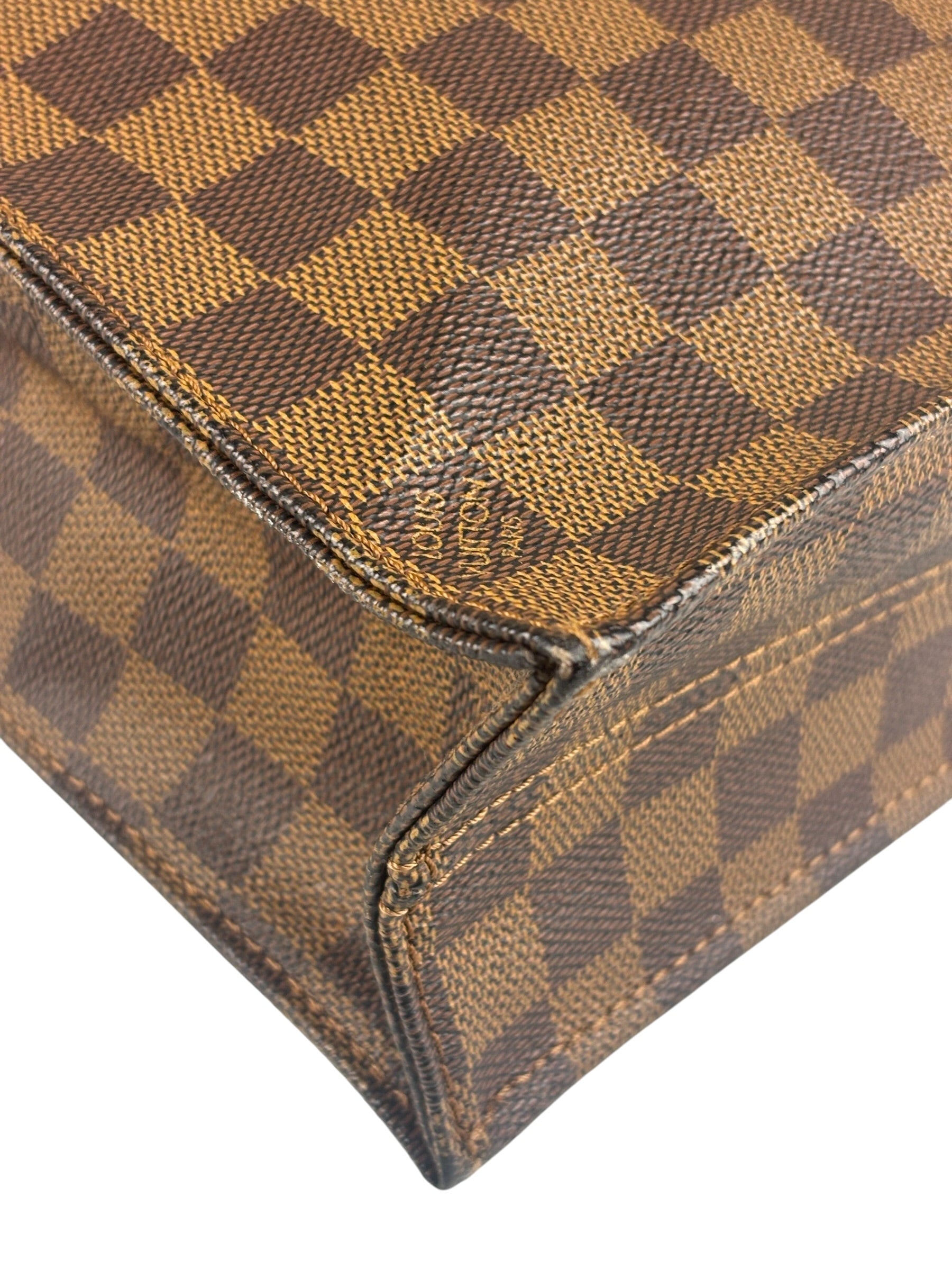Louis Vuitton Damier Ebene Sac Plat Tote Bag MM