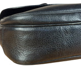 Burberry Vintage Black Pebbled Leather Crossbody Flap Bag