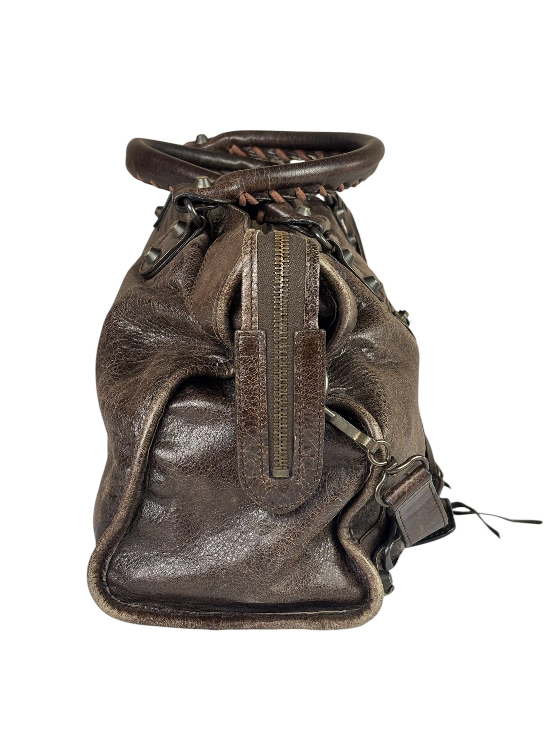 Balenciaga Brown Leather Medium Le City Two-Way Bag