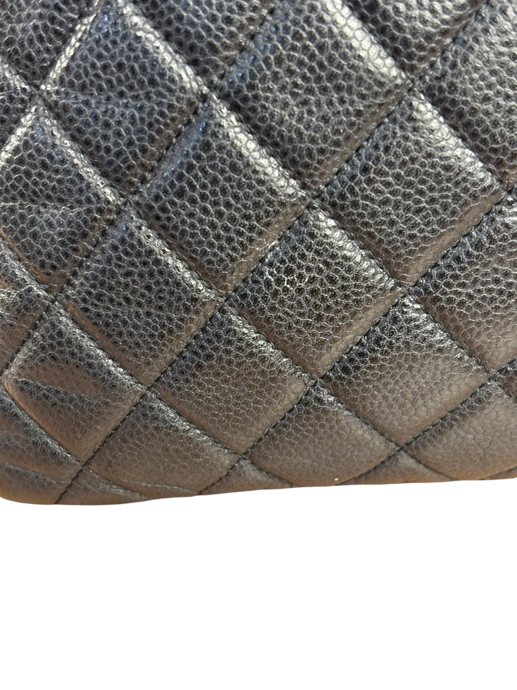 Chanel Navy Blue Quilted Leather Small Boy O-Case Clutch 2019