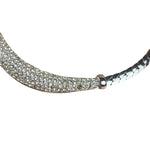 Christian Dior Vintage Rhinestone Crescent Smile Necklace