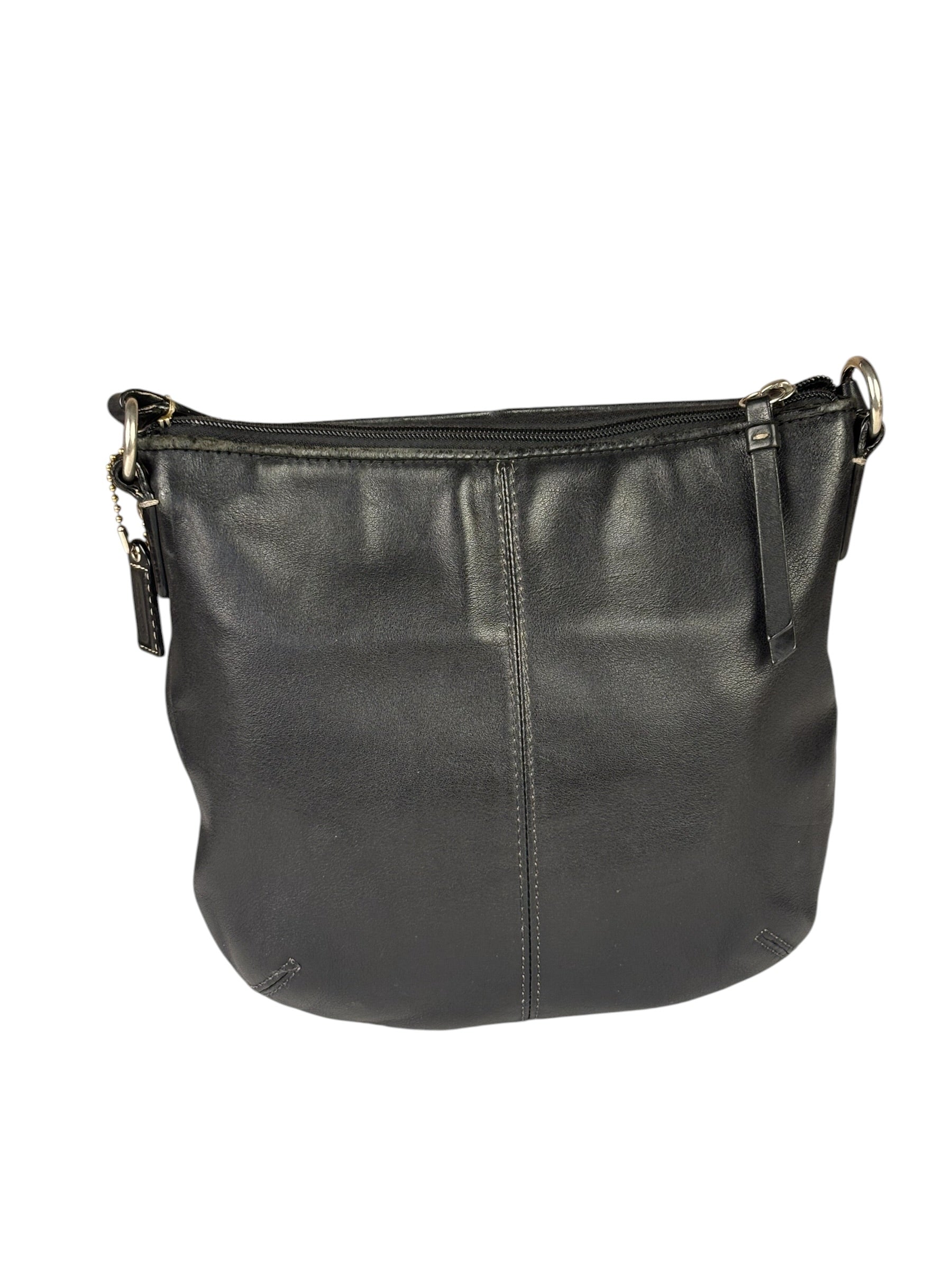 Coach Black Leather Soho Pleated Crossbody Bag