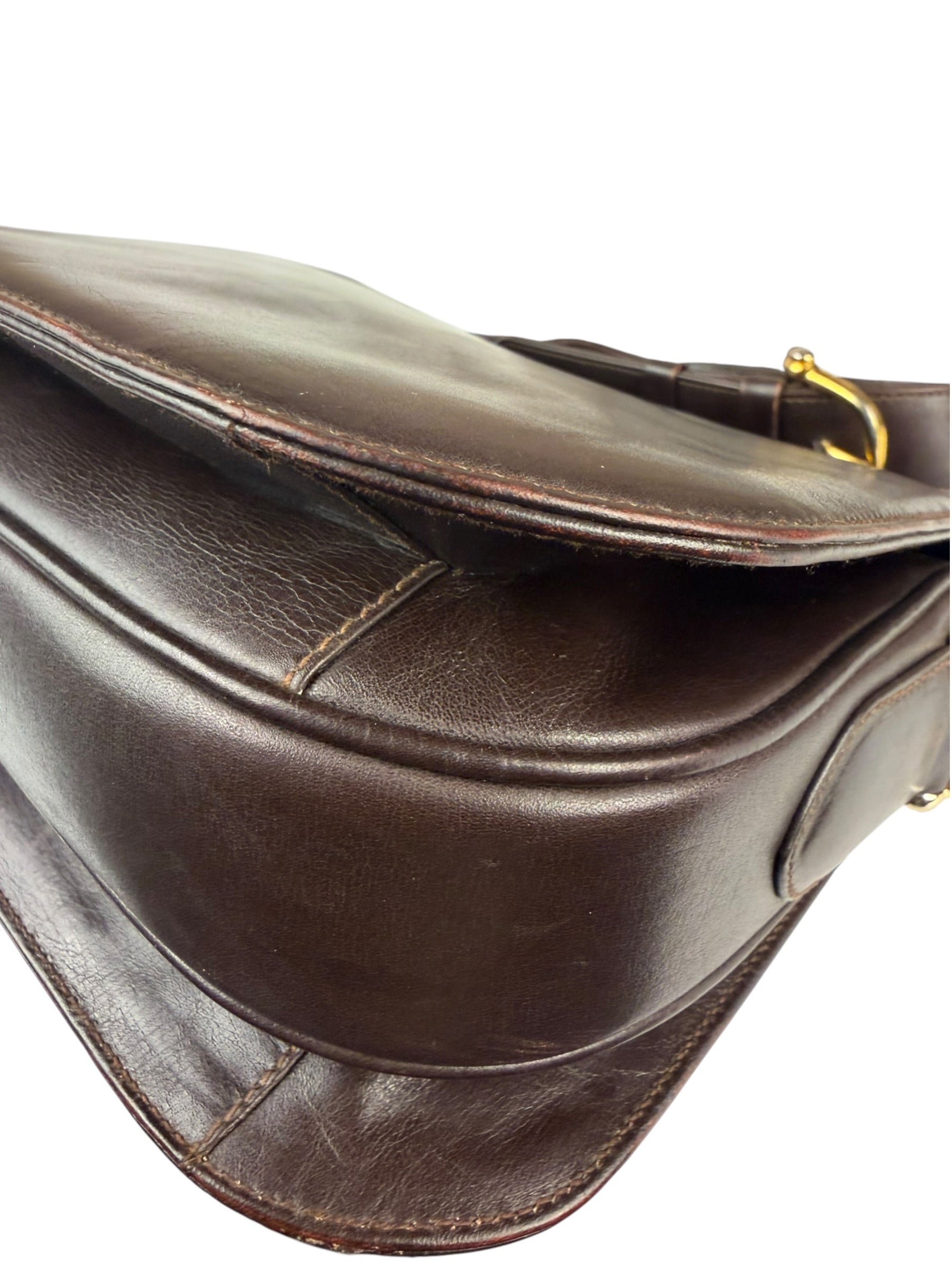 Celine Horse Carriage Dark Brown Leather Shoulder Bag