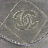 Chanel Black Quilted Satin/Leather Trim Chain Shoulder Bag 1989
