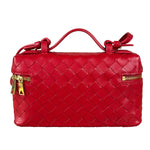 Bottega Veneta Red Intrecciato Leather Crossbody Bag