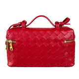 Bottega Veneta Red Intrecciato Leather Crossbody Bag