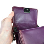 Chanel Purple Velvet Mini Boy Bag 2013