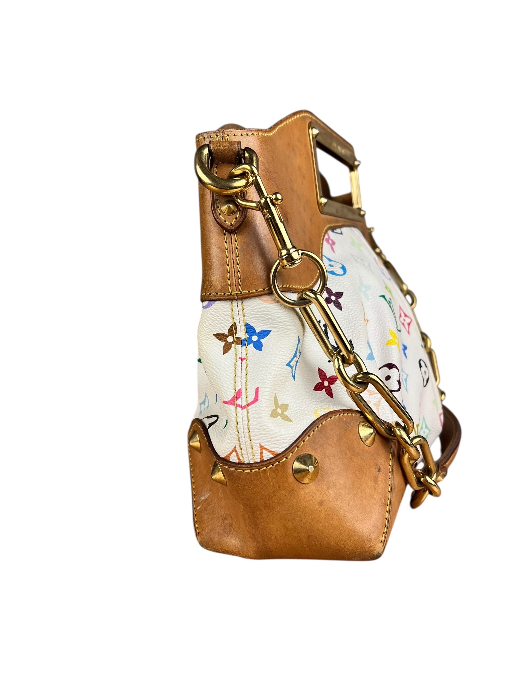 Louis Vuitton White Murakami Judy MM 2Way