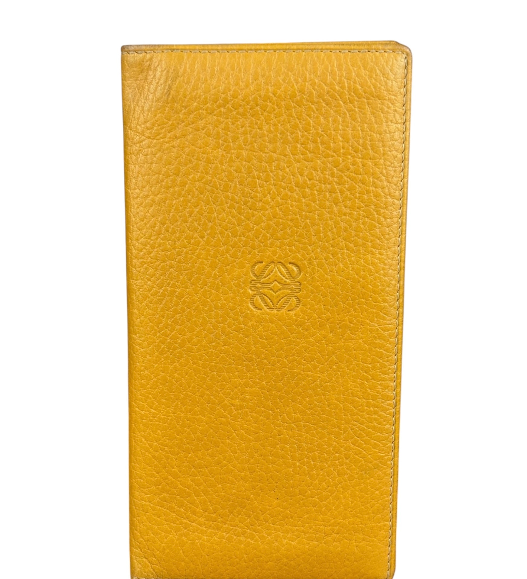 Loewe Yellow Leather Anagram Slim Bifold Long Wallet