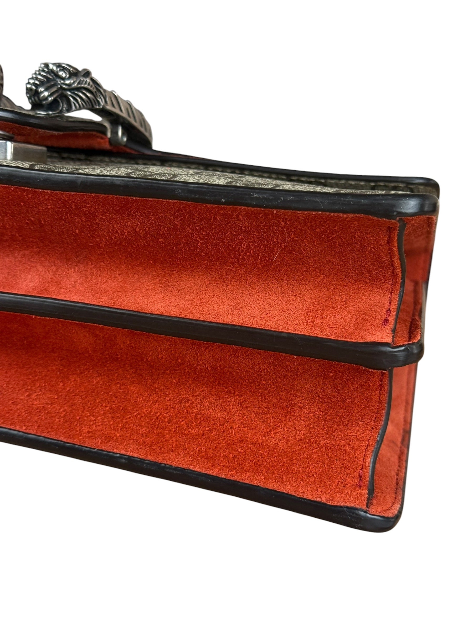 Gucci Red/Beige Dionysus GG Supreme Shoulder Bag