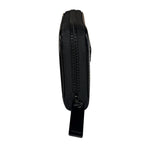 Off-White Black Leather Jitney Cash Inside Zip Wallet
