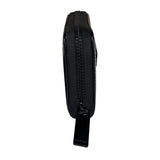 Off-White Black Leather Jitney Cash Inside Zip Wallet