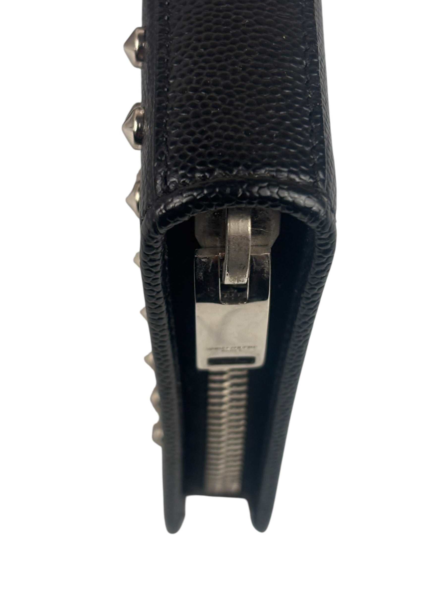 Saint Laurent Black Studded Long Wallet