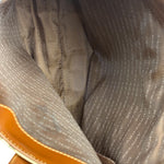 Burberry Vintage Brown Leather  Haymarket Canvas House Check Tote Bag