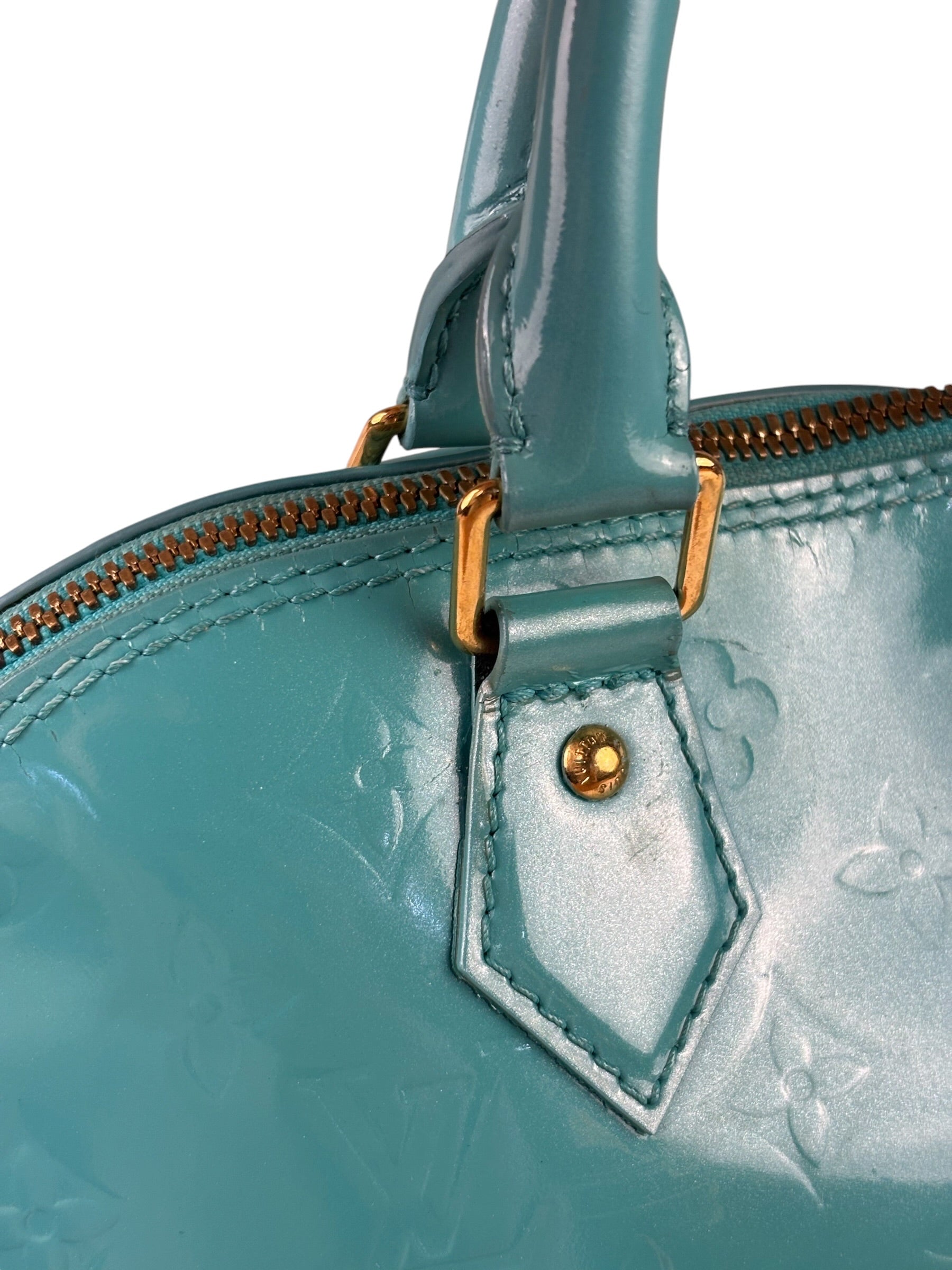 Louis Vuitton Blue Lagoon Vernis Alma GM