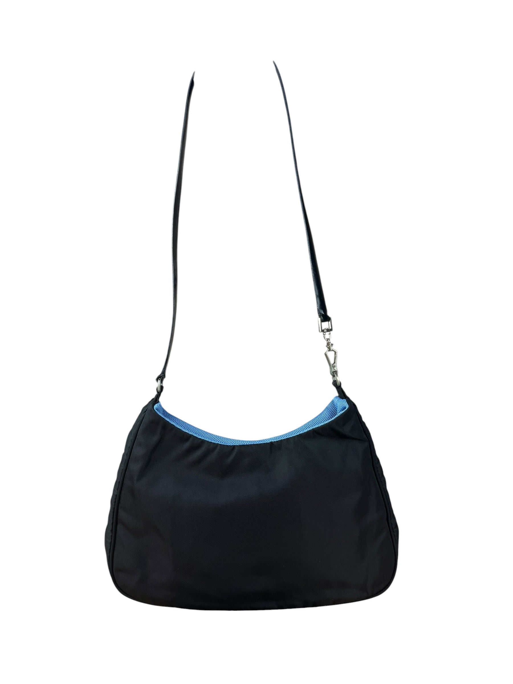 Prada Vintage Black Nylon Pochette