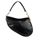 Christian Dior Black Calfskin Saddle Shoulder Bag