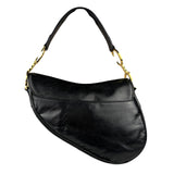 Christian Dior Black Calfskin Saddle Shoulder Bag