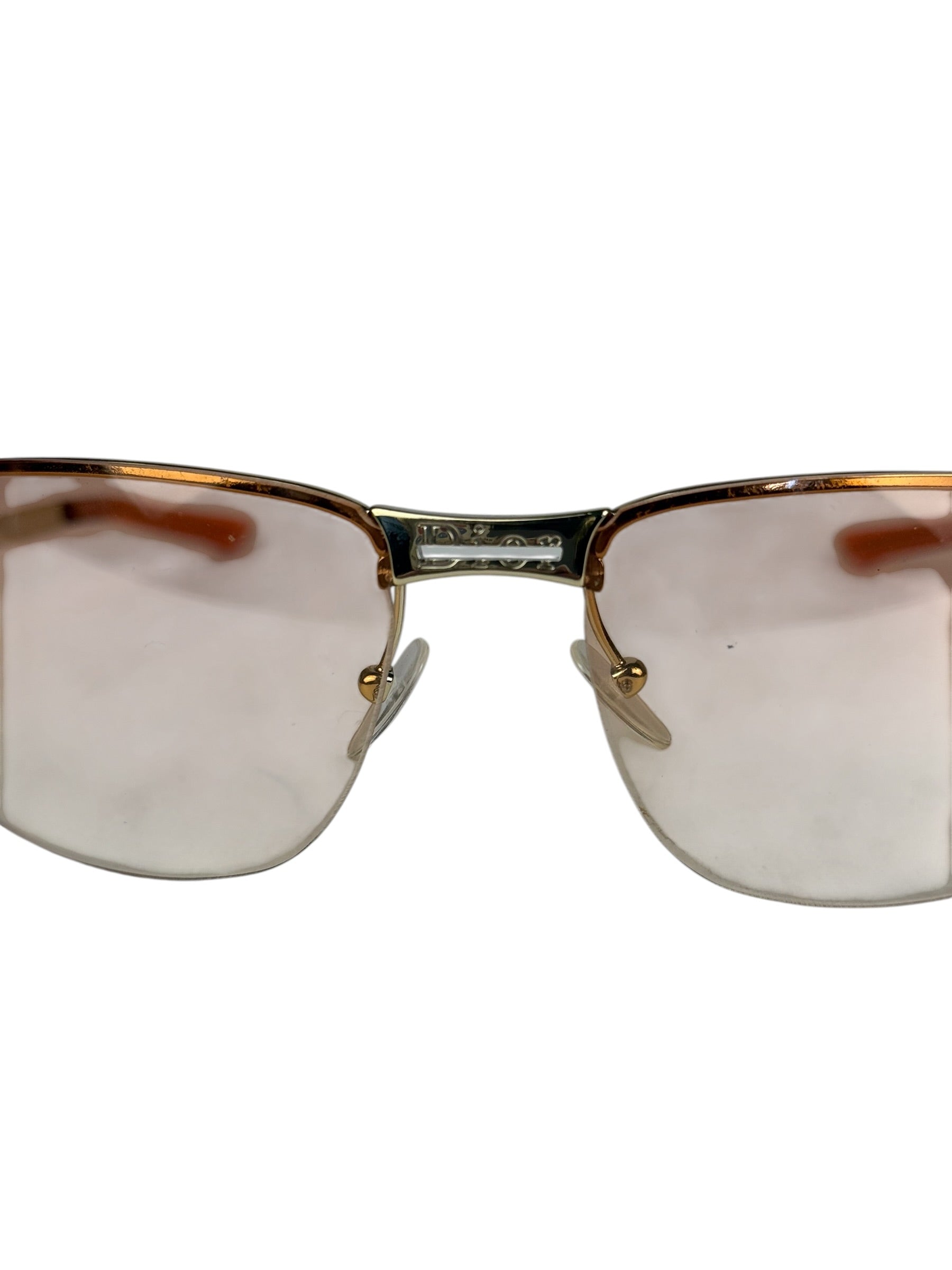 Christian Dior Vintage Pink Tinted Frame Sunglasses