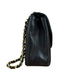 Chanel Black Quilted Half Moon Flap Bag 1990