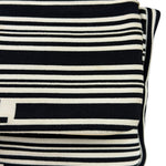 Chanel Black/White Leather Trim/Cloth Venise Biarritz Flap Bag 2019