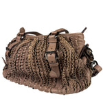 Burberry Purple Leather Ruffled Lowery Bag