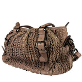 Burberry Purple Leather Ruffled Lowery Bag