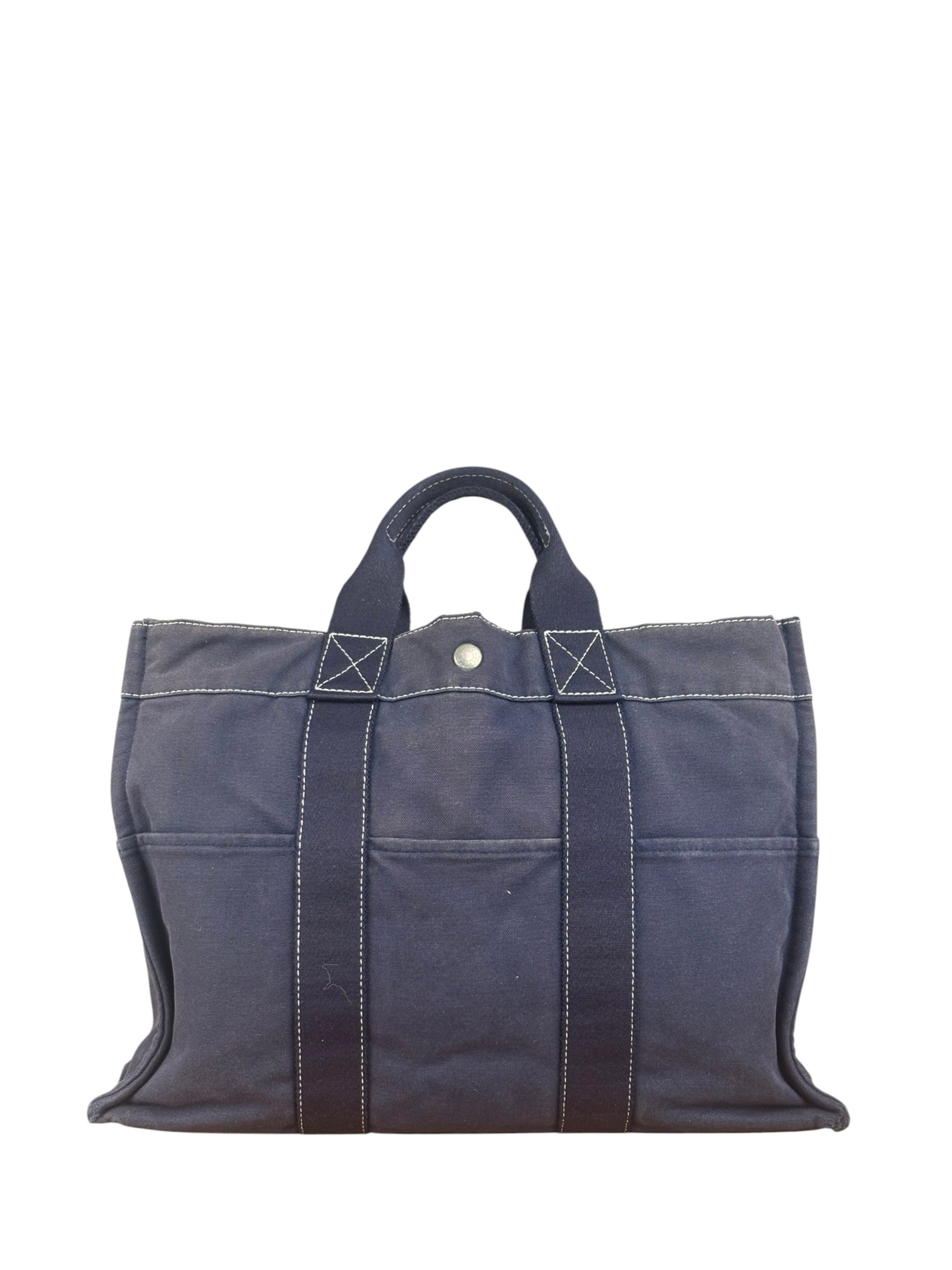 Hermes Canvas Fourre-Tout MM Tote Hand Bag