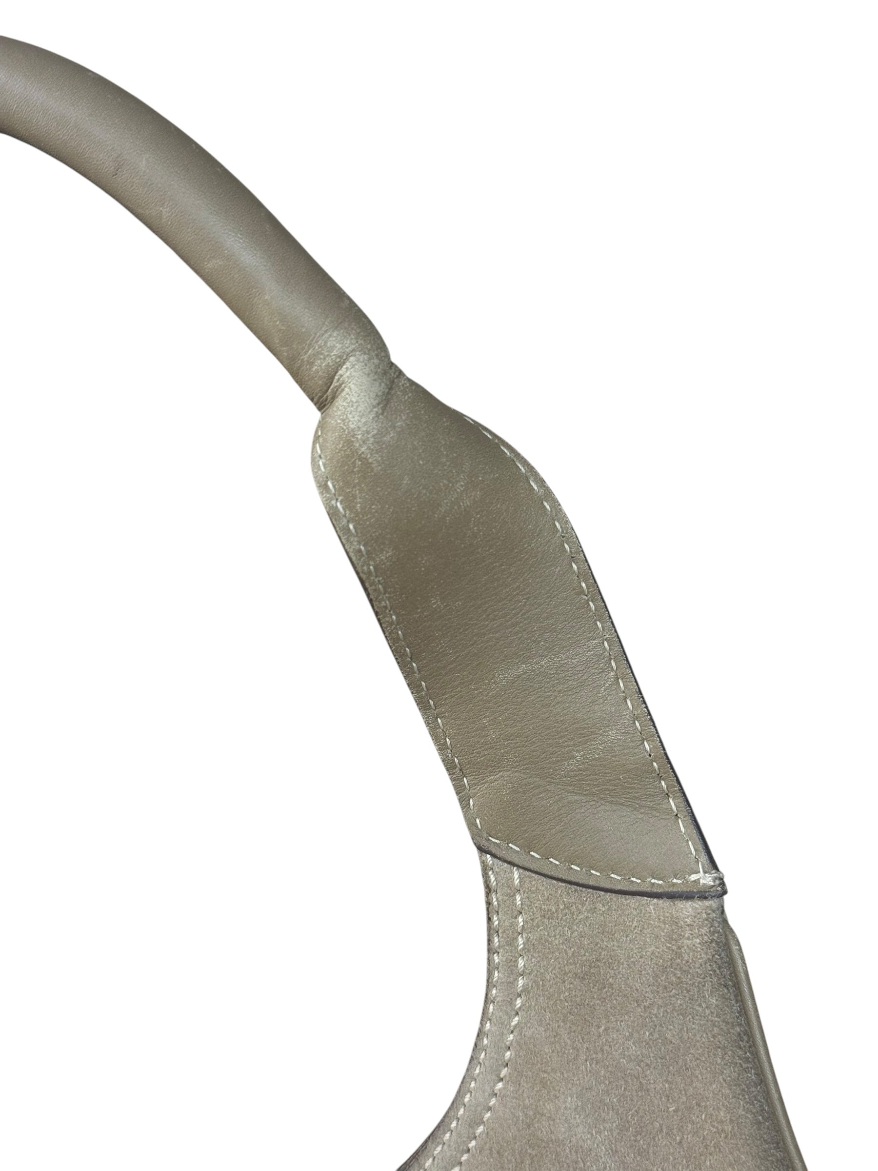 Ferragamo Vintage Beige Suede Hobo Shoulder Bag