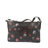 Coach Brown Leather Ranch Floral Crossbody Bag