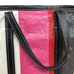 Balenciaga Multi-Color Vertical Stripe Bazar Shopper Two-Way Bag