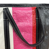 Balenciaga Multi-Color Vertical Stripe Bazar Shopper Two-Way Bag
