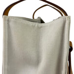 Hermes Beige/Brown Leather Trim Cabalicol Tote