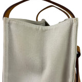 Hermes Beige/Brown Leather Trim Cabalicol Tote