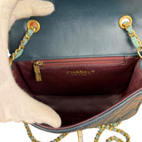 Chanel Quilted Mini Two-Tone Blue Day Flap Bag 2017
