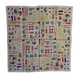 Celine Vintage Beige Background Paris Handkerchief
