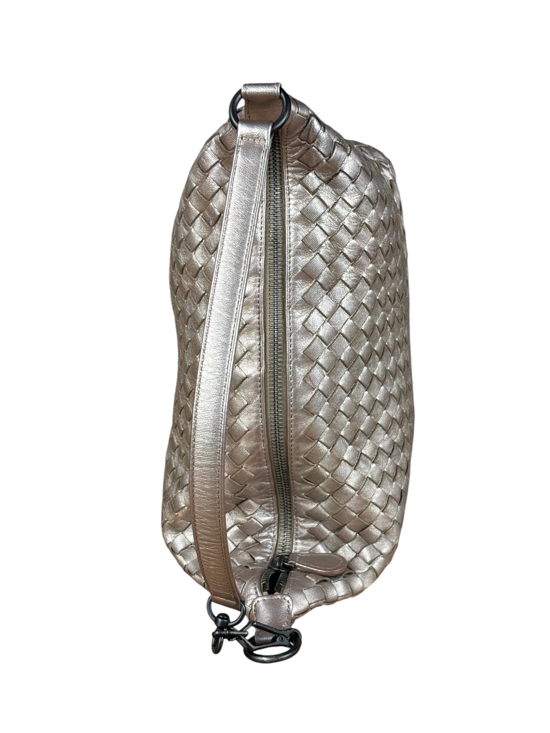 Bottega Veneta Metallic Intrecciato Ciambrino Shoulder Bag