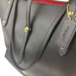 Coach Black Pebbled Leather Market Tote