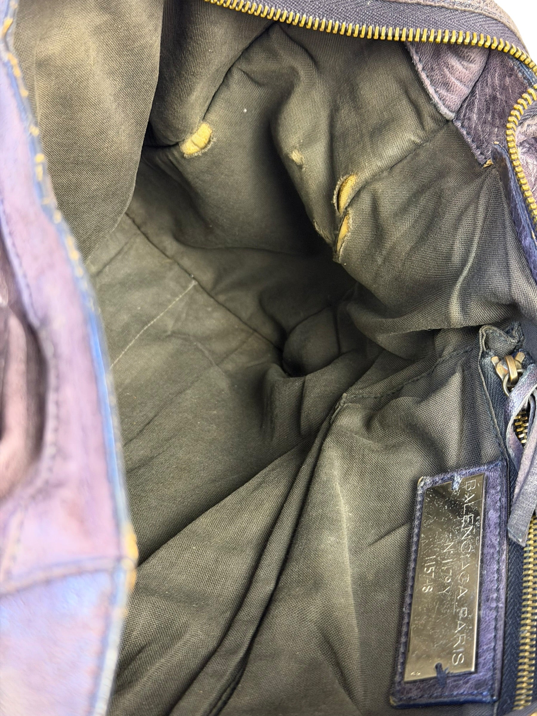 Balenciaga Vintage Purple Classic Motorcycle City Bag