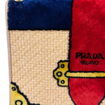 Prada Multicolor Velvet/Leather Trim Trompe L'oeil Cahier Crossbody Bag
